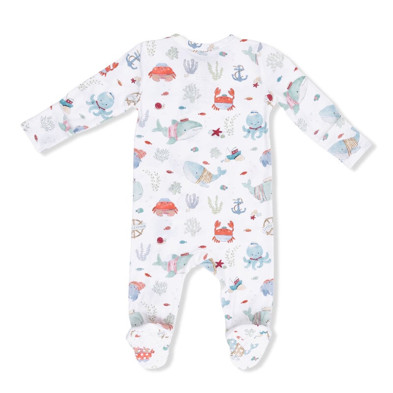 ANGEL DEAR 2 Way Zipper Footie - Sailor Sea Creatures