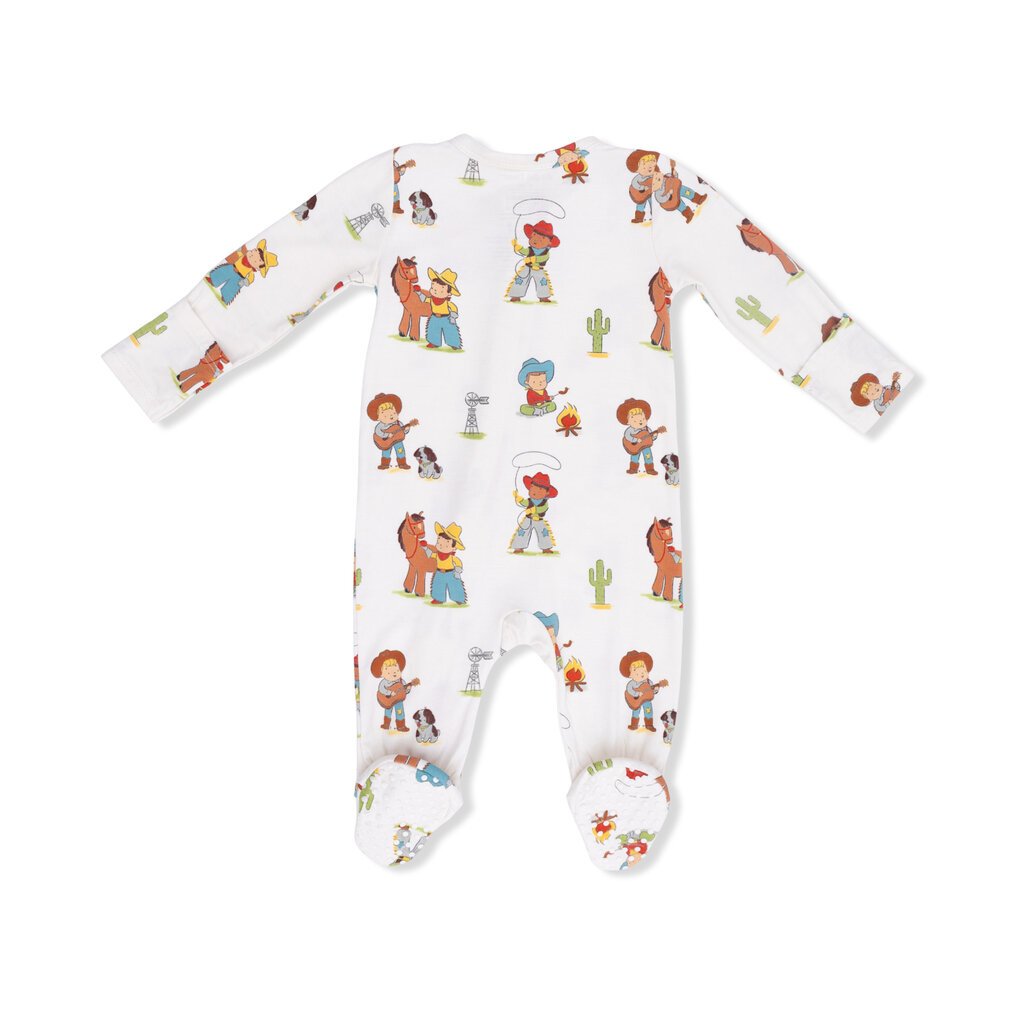 ANGEL DEAR 2 Way Zipper Footie - Vintage Cowboys