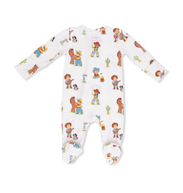 ANGEL DEAR 2 Way Zipper Footie - Vintage Cowboys