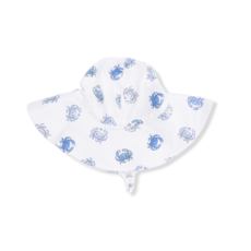 ANGEL DEAR Wide Brim Sun Hat - Blue Crabs