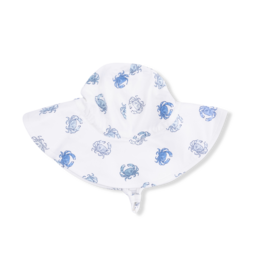 ANGEL DEAR Wide Brim Sun Hat - Blue Crabs