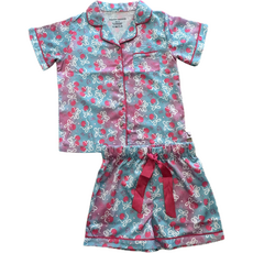 PREPPY GOOSE CHERRIES SS SATIN PJ SHORT SET
