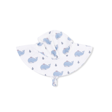 ANGEL DEAR Wide Brim Sun Hat - Bubble Sailor Blue Whales