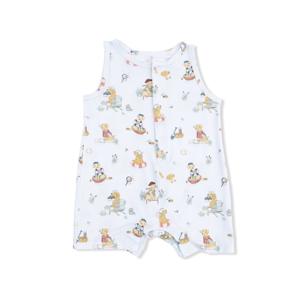 ANGEL DEAR Sleeveless Shortie Romper - Lake Buddy Dogs