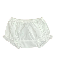 WHITE EYELET TRIM BLOOMER