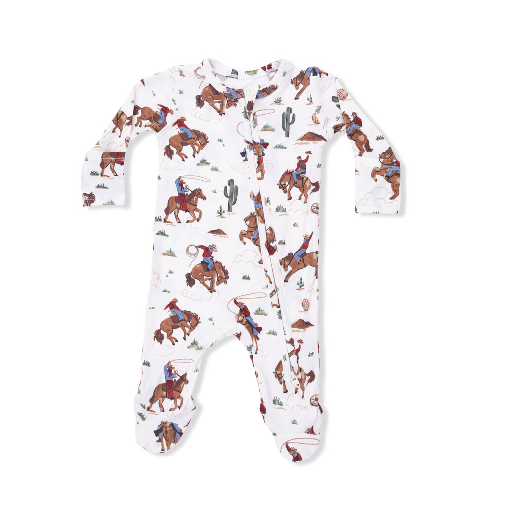 ANGEL DEAR 2 Way Zipper Footie - Buckaroo Western