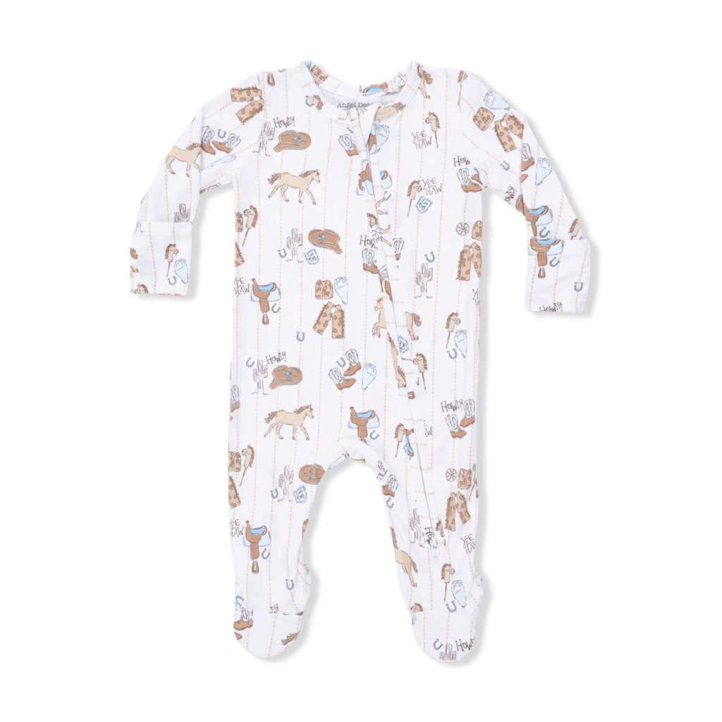ANGEL DEAR 2 Way Zipper Footie - Cowboy Nursery