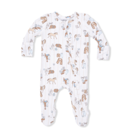 ANGEL DEAR 2 Way Zipper Footie - Cowboy Nursery