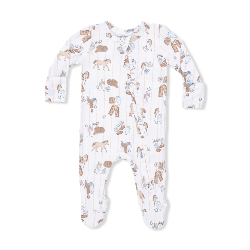 ANGEL DEAR 2 Way Zipper Footie - Cowboy Nursery