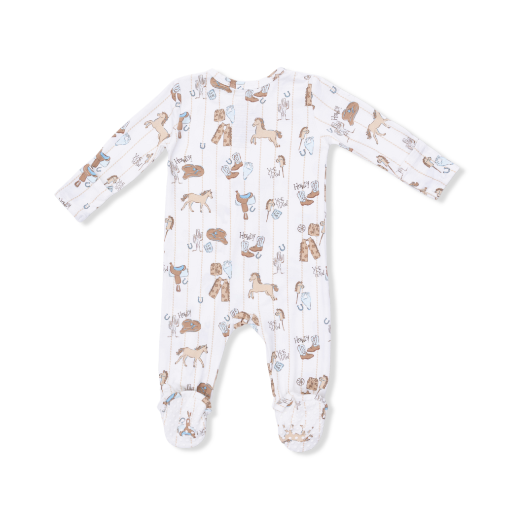 ANGEL DEAR 2 Way Zipper Footie - Cowboy Nursery