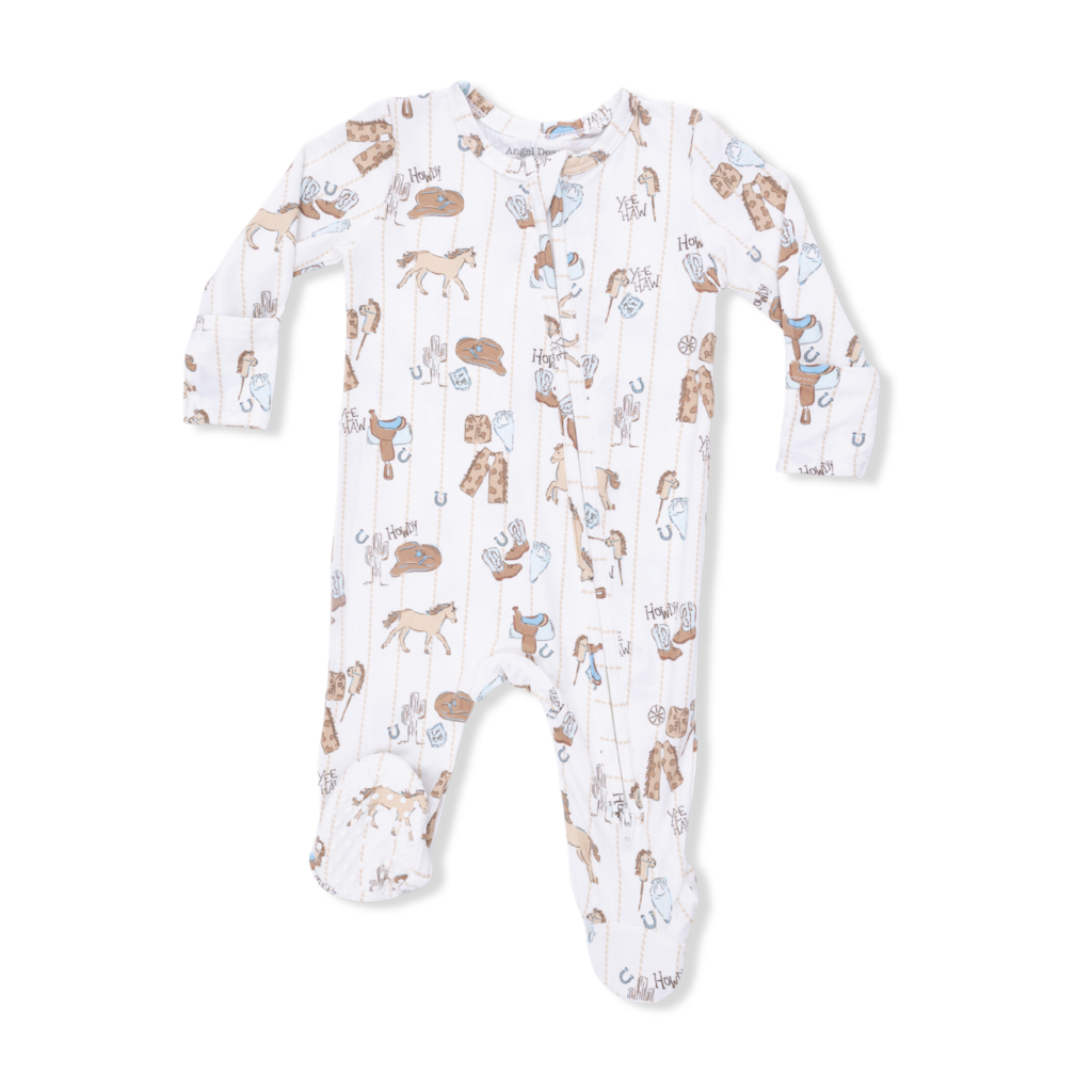 ANGEL DEAR 2 Way Zipper Footie - Cowboy Nursery