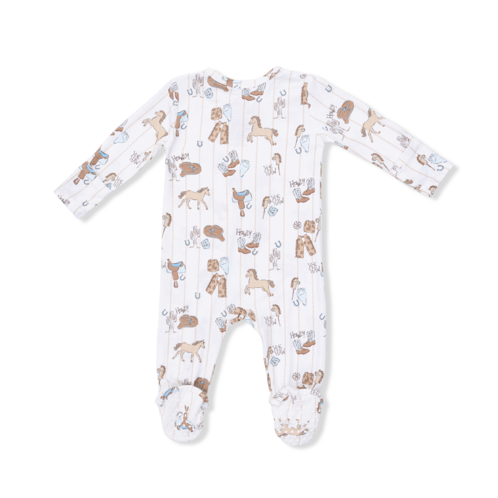 ANGEL DEAR 2 Way Zipper Footie - Cowboy Nursery