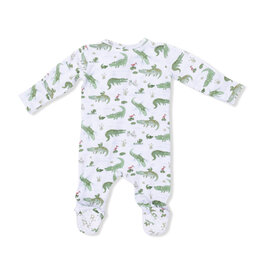 ANGEL DEAR 2 Way Zipper Footie - Crayon Alligators