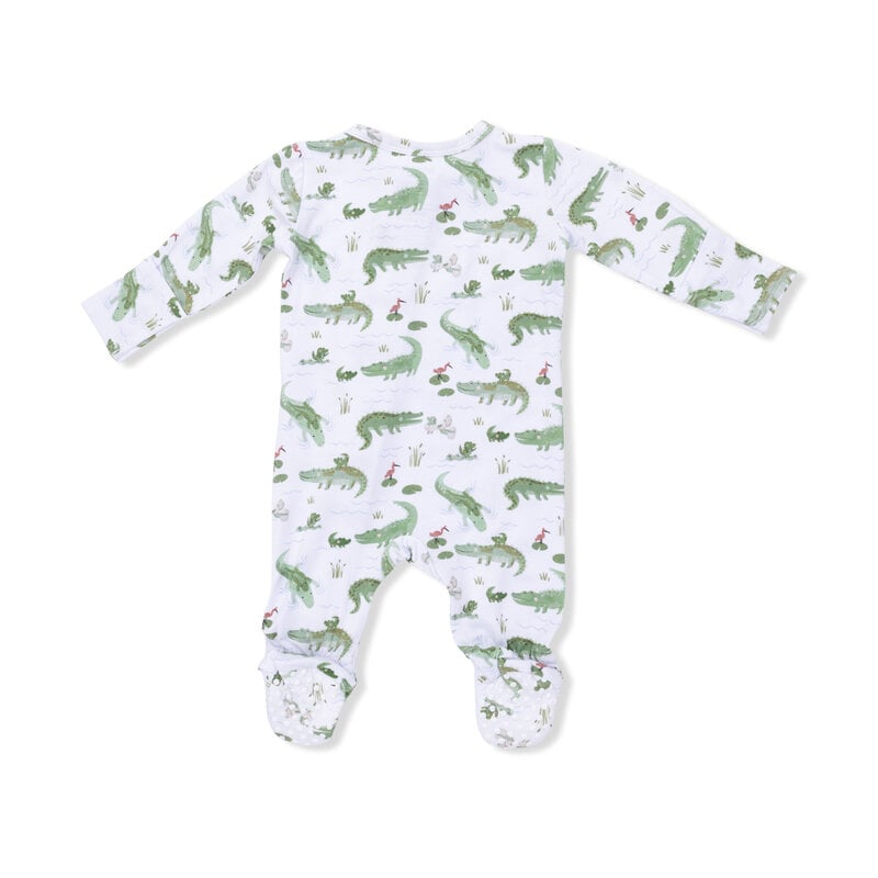 ANGEL DEAR 2 Way Zipper Footie - Crayon Alligators