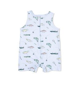 ANGEL DEAR Sleeveless Shortie Romper - Fishing