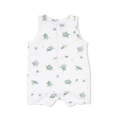 ANGEL DEAR Sleeveless Shortie Romper - Sea Turtles