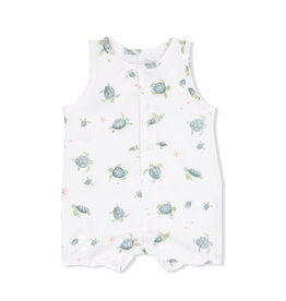 ANGEL DEAR Sleeveless Shortie Romper - Sea Turtles