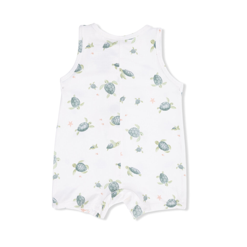ANGEL DEAR Sleeveless Shortie Romper - Sea Turtles