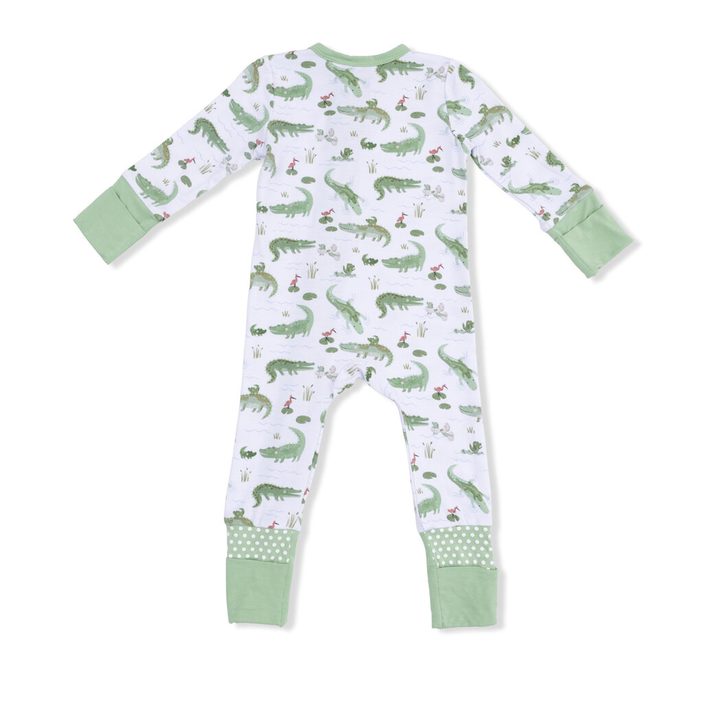 ANGEL DEAR Convertible Romper - Crayon Alligators