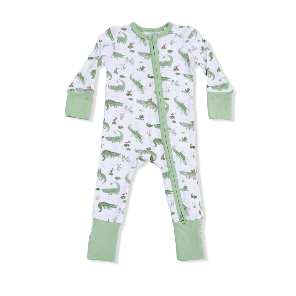 ANGEL DEAR Convertible Romper - Crayon Alligators
