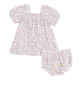 ANGEL DEAR Puff Slv Babydoll Dress & Bloomer - Sarah Floral