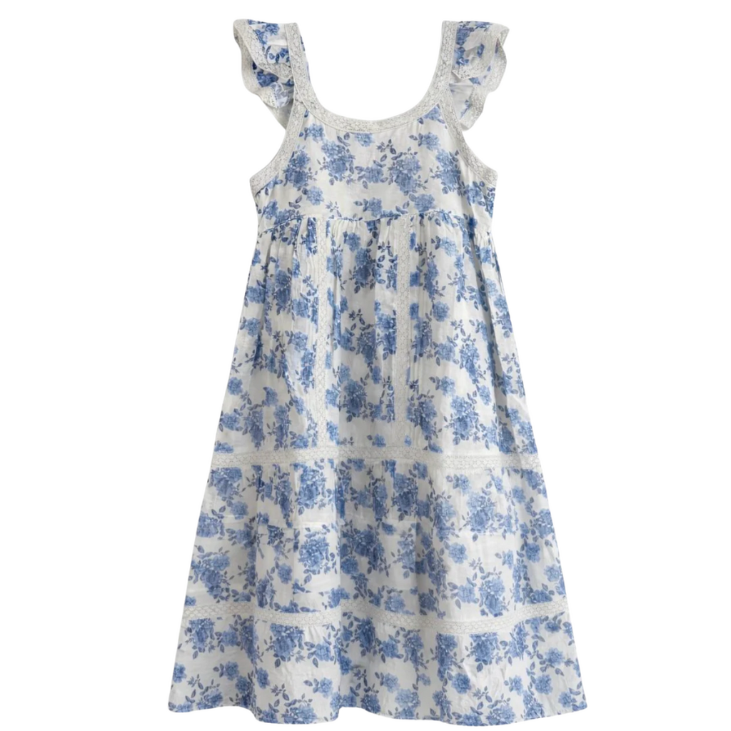 SUMMER LOVING CLARET DRESS- BLUE REVERIE