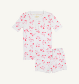THE BEAUFORT BONNET COMPANY SARA JANES SHORT SET Fontaine Floral/Worth Ave White