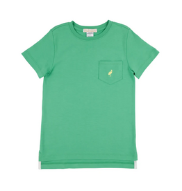 THE BEAUFORT BONNET COMPANY CARTER CREWNECK - Gibson Island Grn/Worth Ave Wht/Yellow