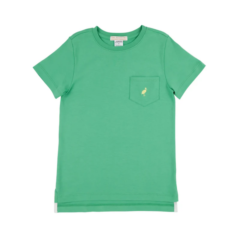 THE BEAUFORT BONNET COMPANY CARTER CREWNECK - Gibson Island Grn/Worth Ave Wht/Yellow