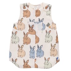 PINK CHICKEN baby boys noah jumper - blue vintage bunnies
