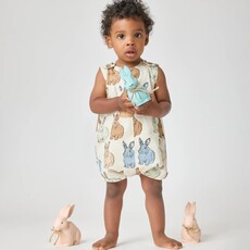 PINK CHICKEN baby boys noah jumper - blue vintage bunnies