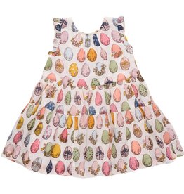 PINK CHICKEN girls eloise ruffle dress - multi eggs