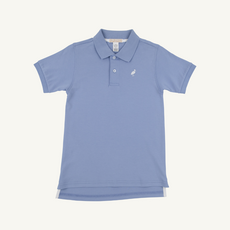 THE BEAUFORT BONNET COMPANY PRIM AND PROPER POLO-Park City Periwinkle/Worth Ave White