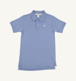 THE BEAUFORT BONNET COMPANY PRIM AND PROPER POLO-Park City Periwinkle/Worth Ave White