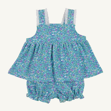 THE BEAUFORT BONNET COMPANY BABS BLOOMER SET Fitzroy Floral/Worth Ave White