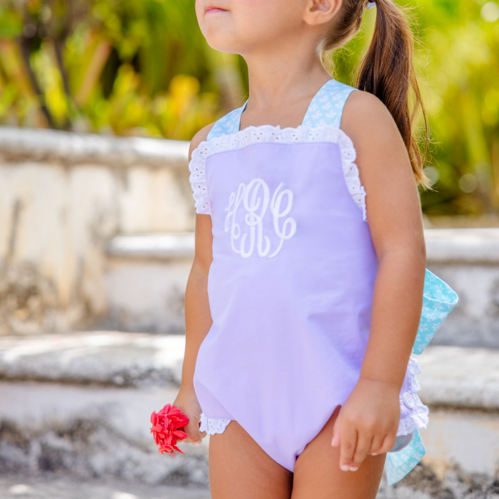 THE BEAUFORT BONNET COMPANY SISI SUNSUIT-BROADCLOTH Lauderdale Lav/Dunmore Doo-Dad