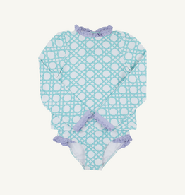 THE BEAUFORT BONNET COMPANY WAVE SPOTTER SWIM SET Catamaran Cane/Lauderdale Lavender