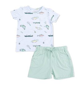 ANGEL DEAR Crewneck Tee w/Casual Short - Fishing