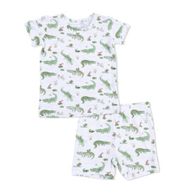 ANGEL DEAR Loungewear Short Set - Crayon Alligators