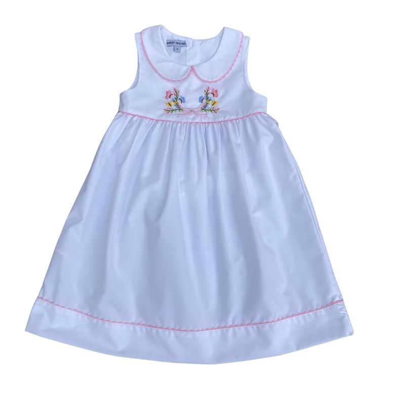 BOW, FLOWER, BUTTERFLIES EMB. DRESS