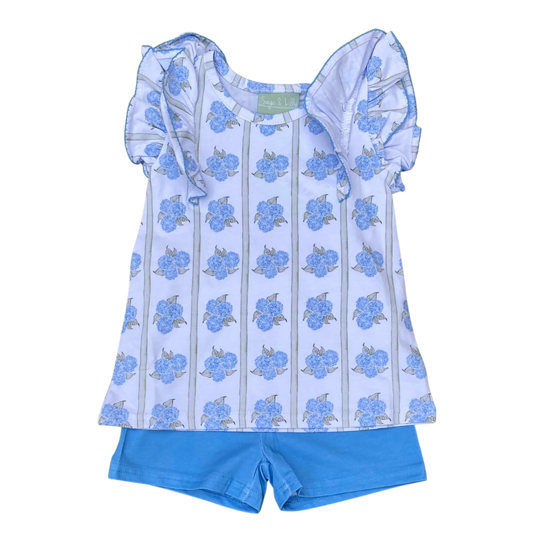 HYDRANGEA-FLUTTER SLEEVE SET