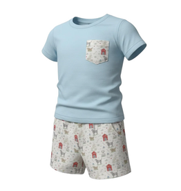 EMMA JEAN KIDS BOY'S PUPPY PLAY SHORT SET