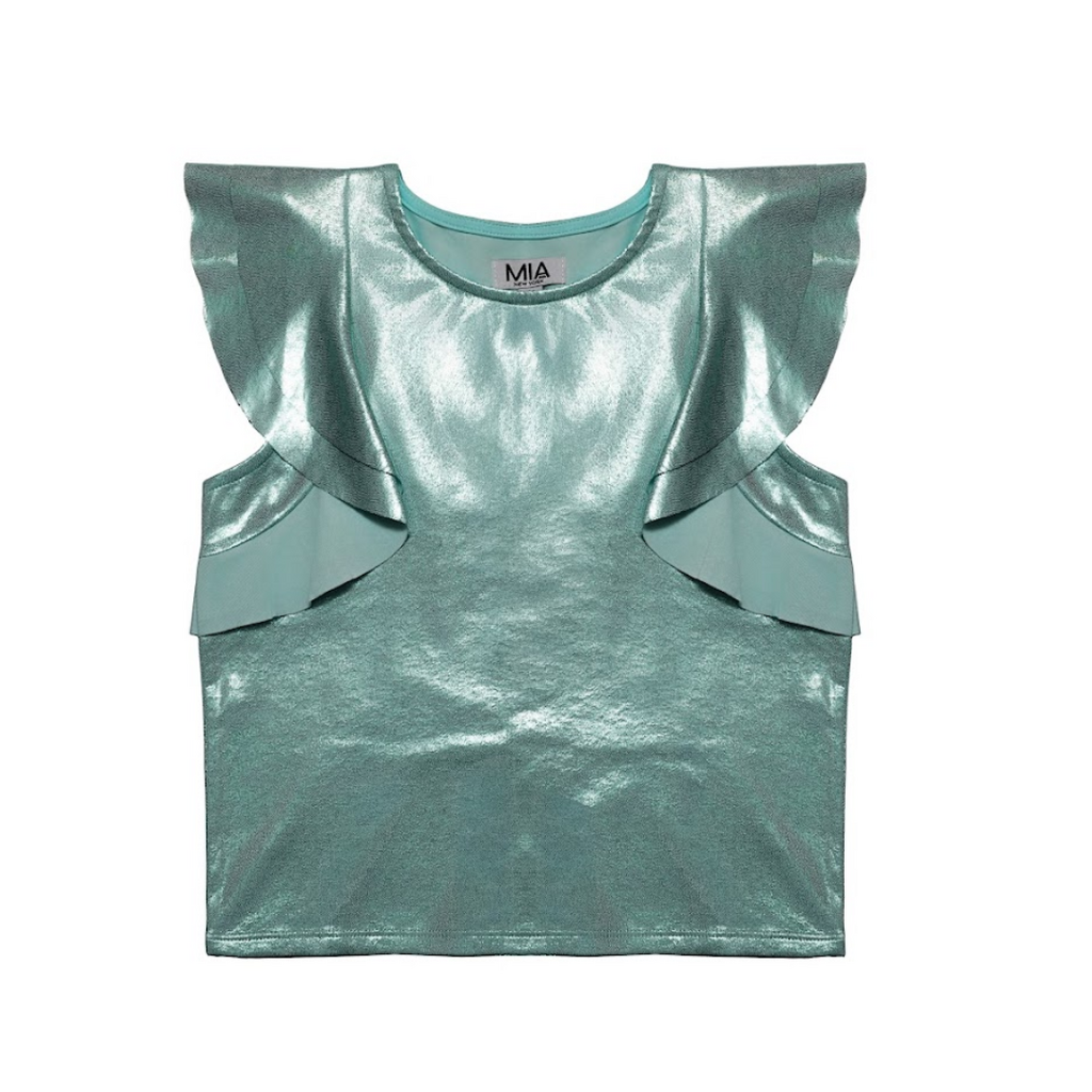 MIA NEW YORK MINT FLUTTER TOP