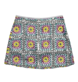MIA NEW YORK SEQUIN PATCH SKORT