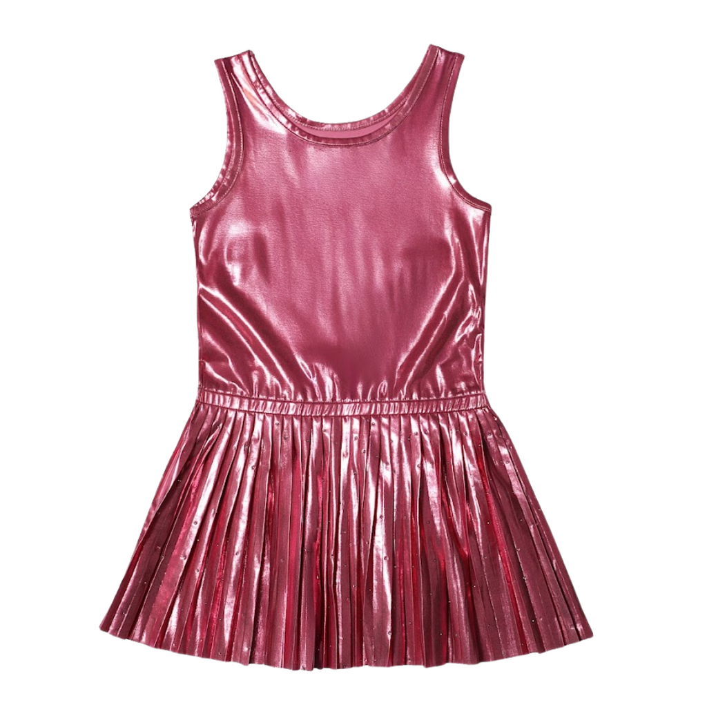 MIA NEW YORK GIRL'S PLEATED PINK DRESS
