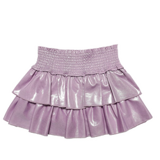 MIA NEW YORK GIRL'S PURPLE SMOCKED SKORT W/RUFFLES
