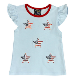 EMMA JEAN KIDS GIRL'S SPARKLE STARS  APPLIQUE A/S SHIRT