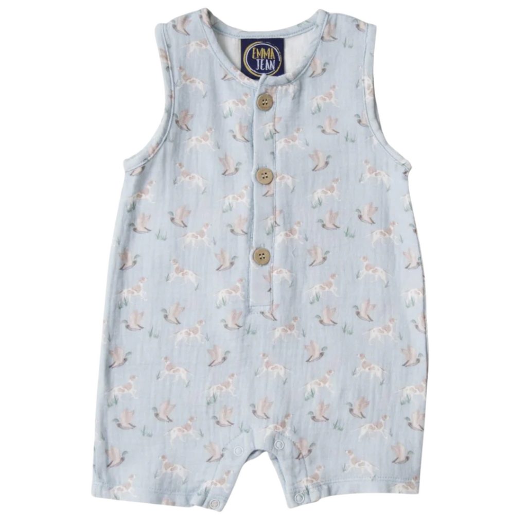 EMMA JEAN KIDS BOY'S DUCK HUNTING ROMPER