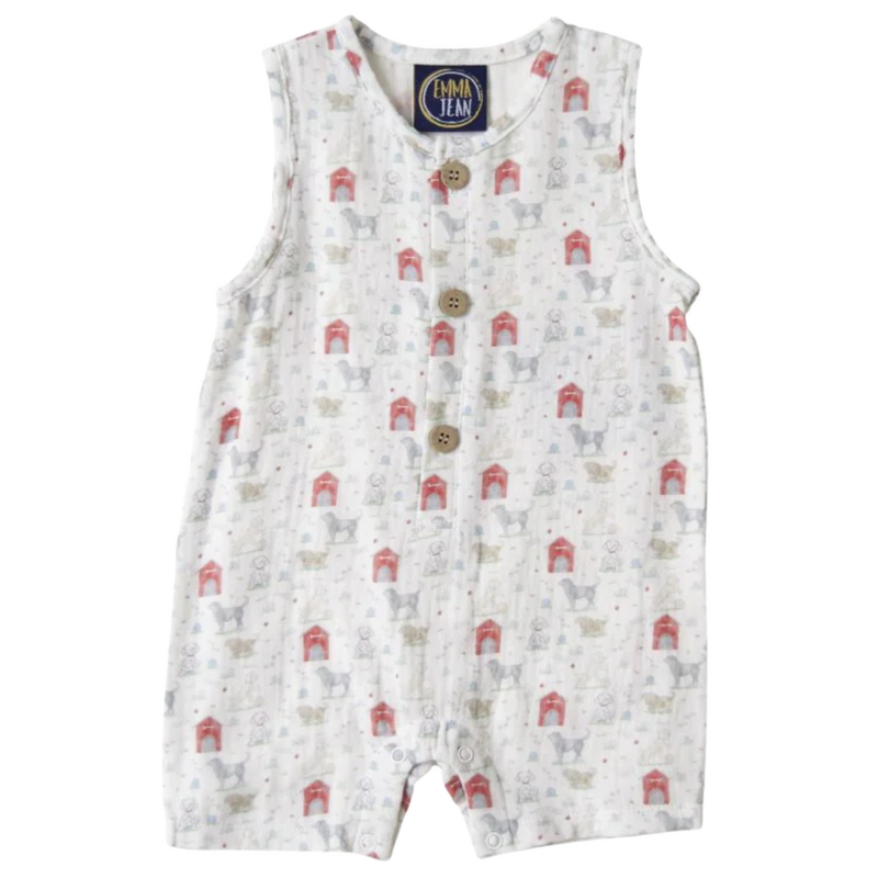 EMMA JEAN KIDS BOY'S PUPPY PLAY ROMPER
