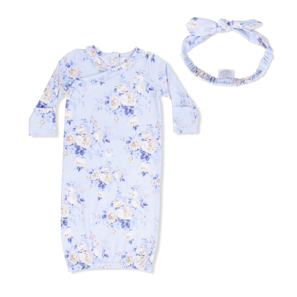 ANGEL DEAR Kimono Gown & Knot Headband - Ashley Rose Floral